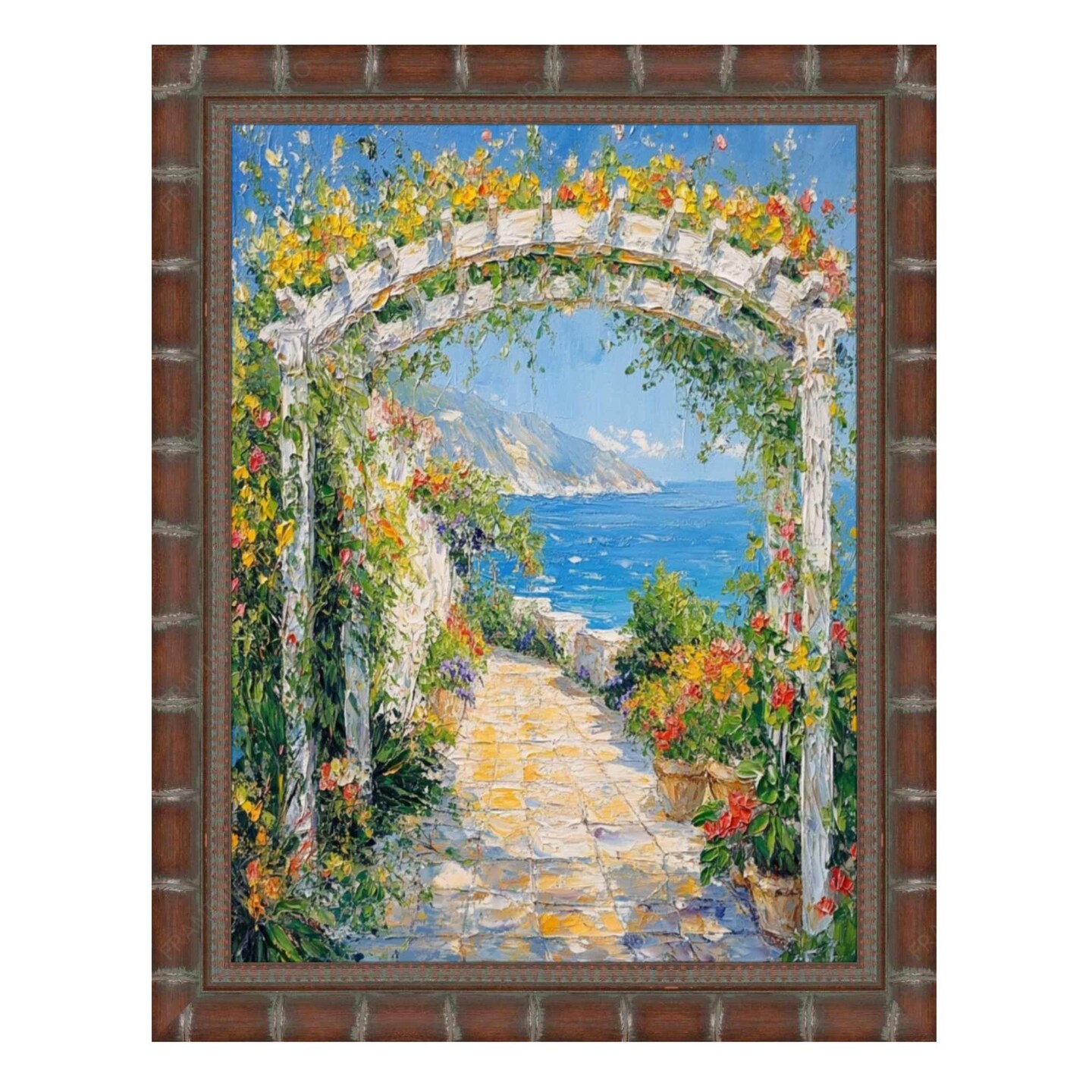 Boho Dark Brown Bamboo Picture Frame 15x15 frame