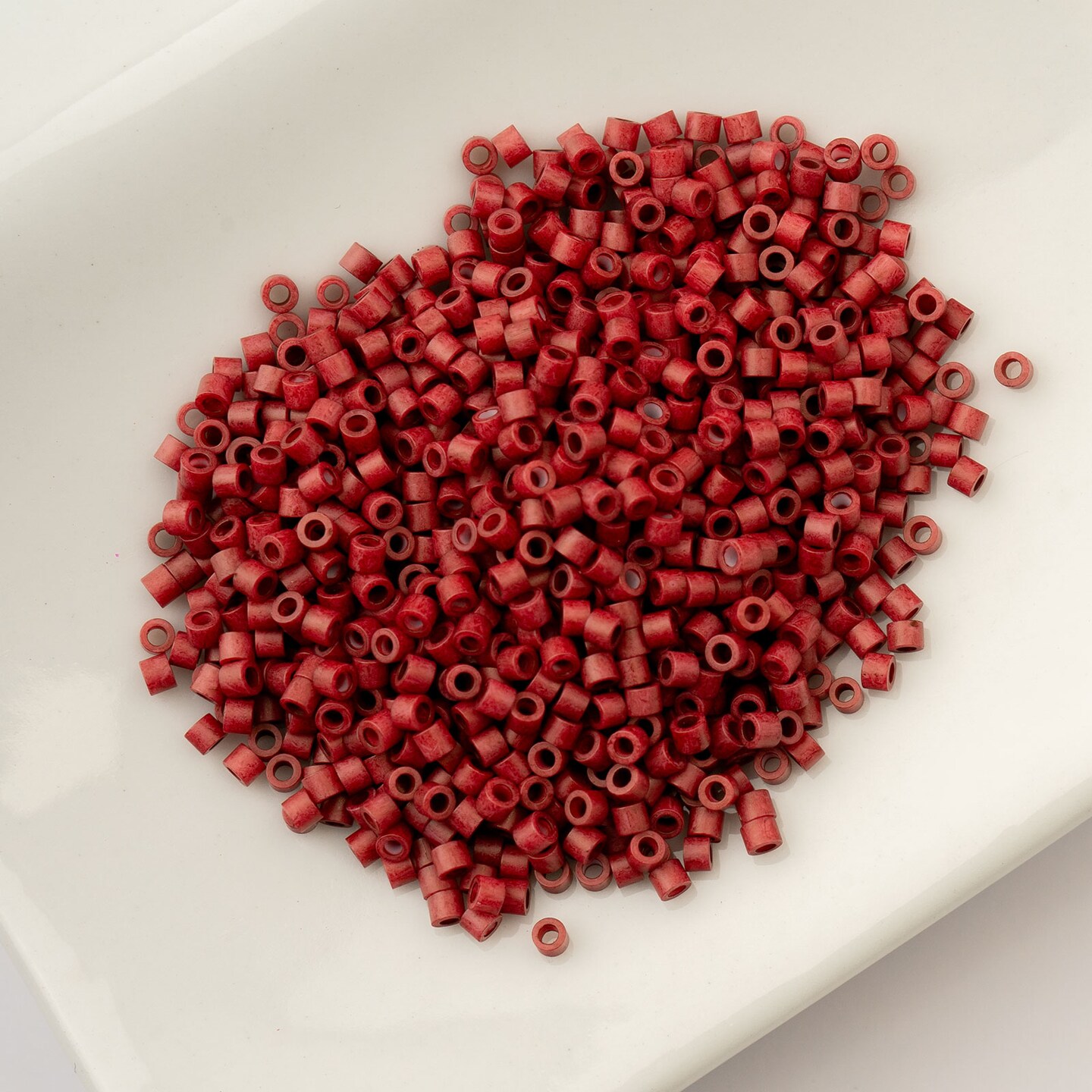 John Bead Matte Macaron Cylin Beads 11/0 Glass Cylindrical Seed Beads, 25g