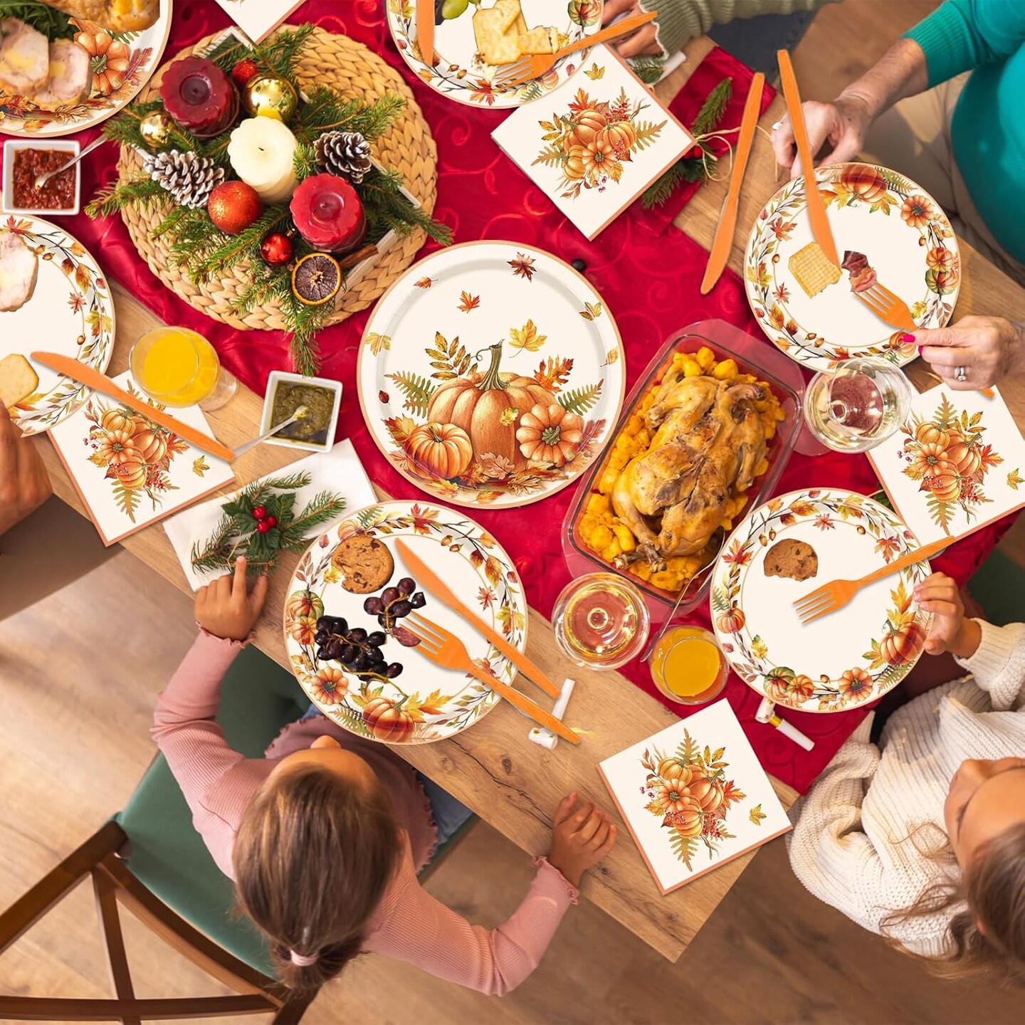 144Pcs Thanksgiving Party Decorations(9 x 9 x 1 inches)