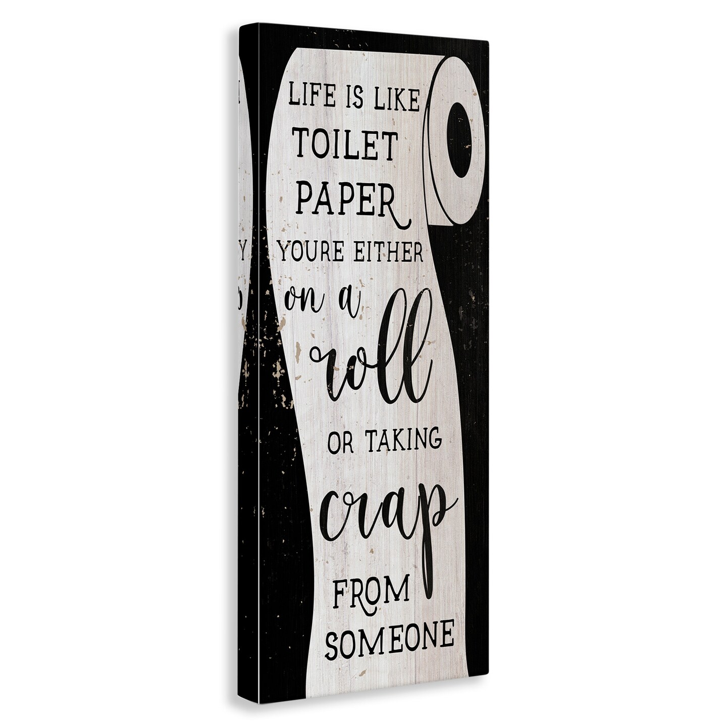 Stupell Industries Like Toilet Paper Funny Bathroom Canvas Wall Art