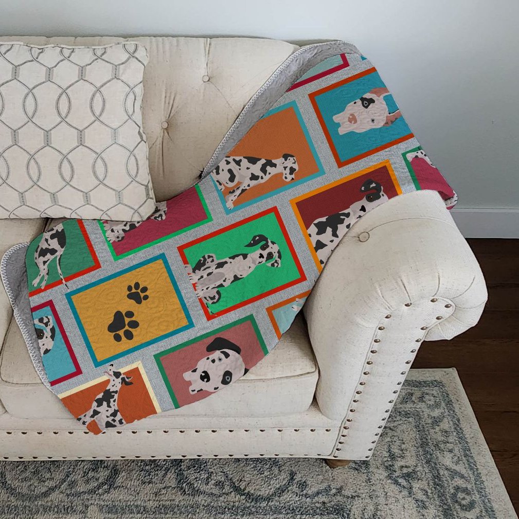 Edge Collections - 50" x 60" - Multicolor - Great Dane Quilted Blanket - 1 Piece