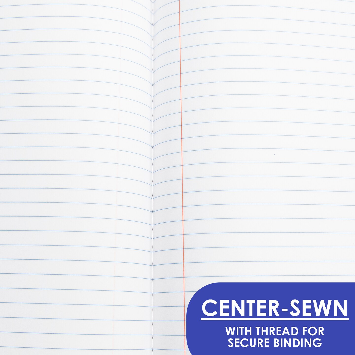 BAZIC College Ruled Chevron Composition Book, 100 Sheets, Sewn-Binding Book