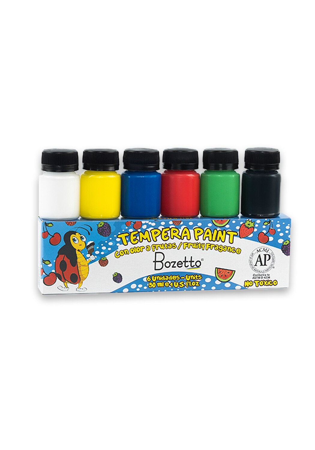 28200 Tempera Paint Set - 6 Units / 1 U.S fl oz