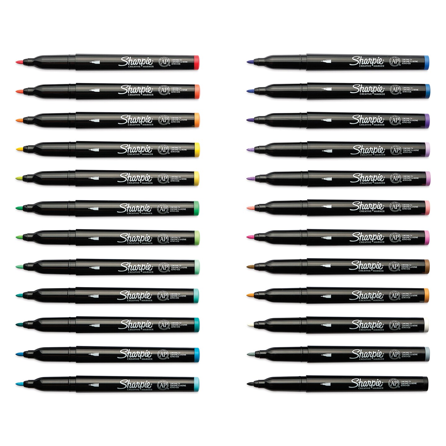 Sharpie Creative Acrylic Markers - Set of 24, Classic and Earth Tones ...