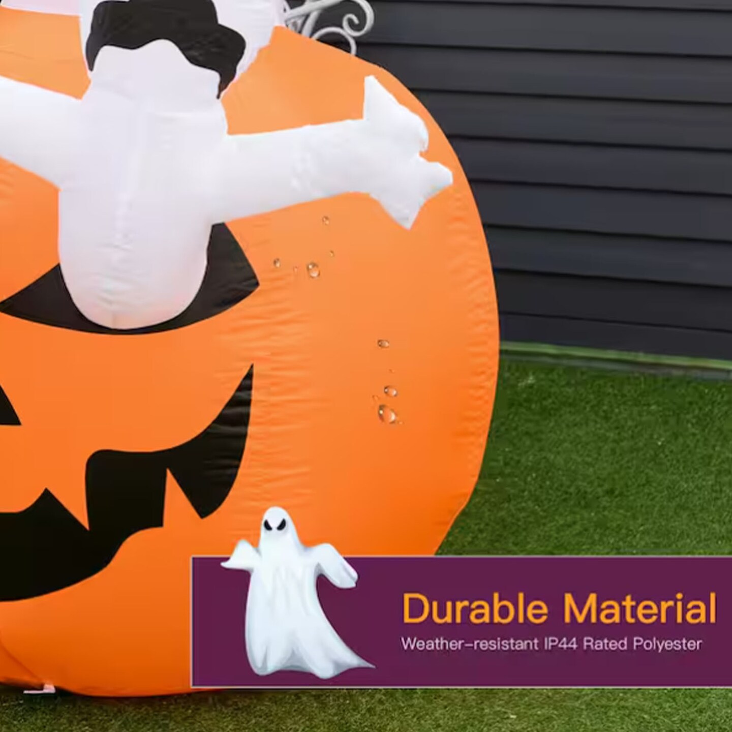 6 Ft LED Jack O Lantern Ghost Halloween Inflatable