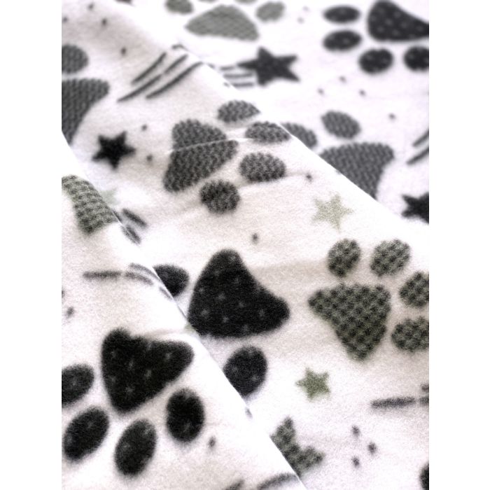 Pets Paw Prints Designs Anti-Pill Premium Fleece Fabric | By The Yard