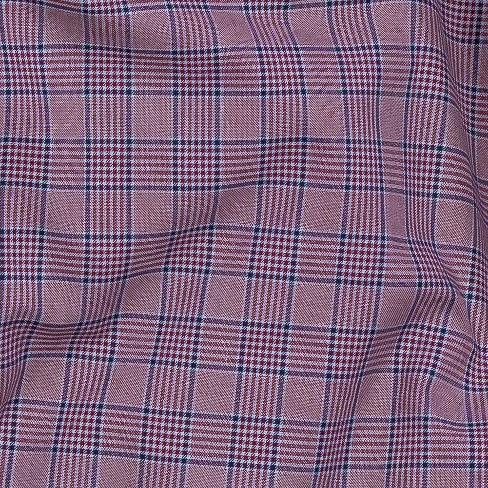 1 Yard Premium Red and Blue Ribbon Plaid Cotton Shirting Fabric