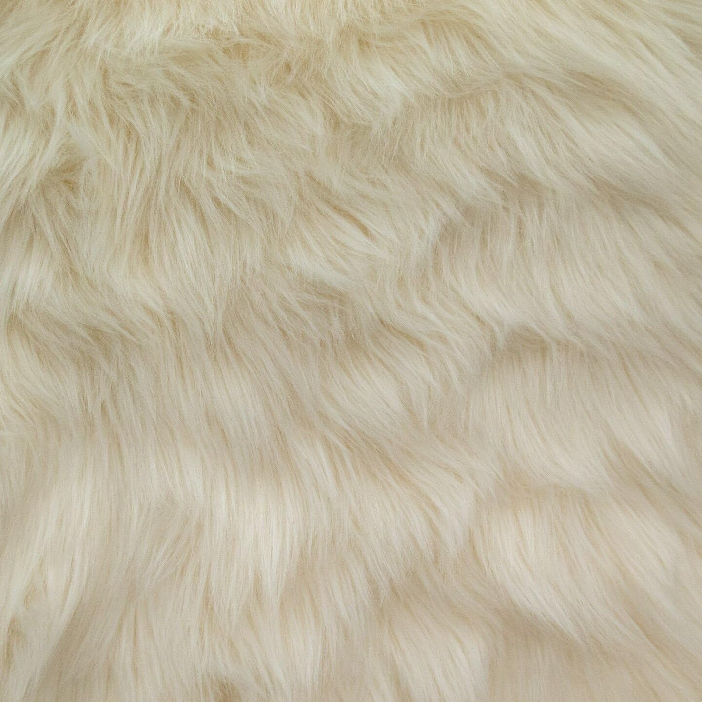 1 Yard Ivory Faux Fur Fabric 60 Inch Wide Luxury Shaggy Fabric for Crafts & Styling