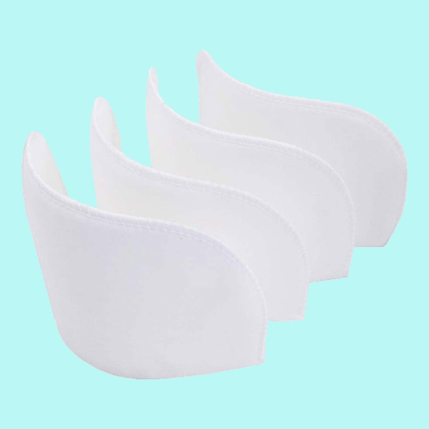 Medium 1&#x22; Foam Shoulder Pads Pair for Blazer Suit Jacket Sewing Projects White