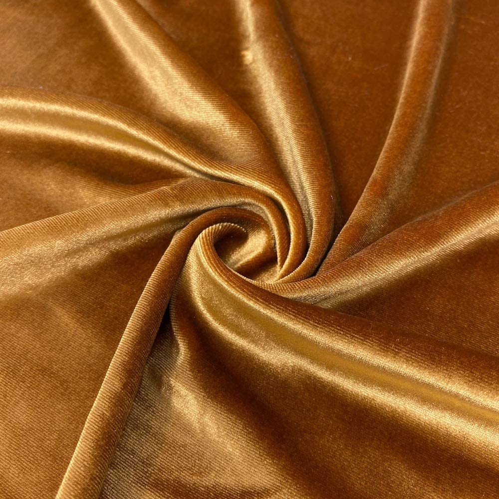 1 Yard Stretch Velvet Fabric Soft Silky 4 Way Stretch Polyester Spandex for Apparel and Decorations 58/60″ Width