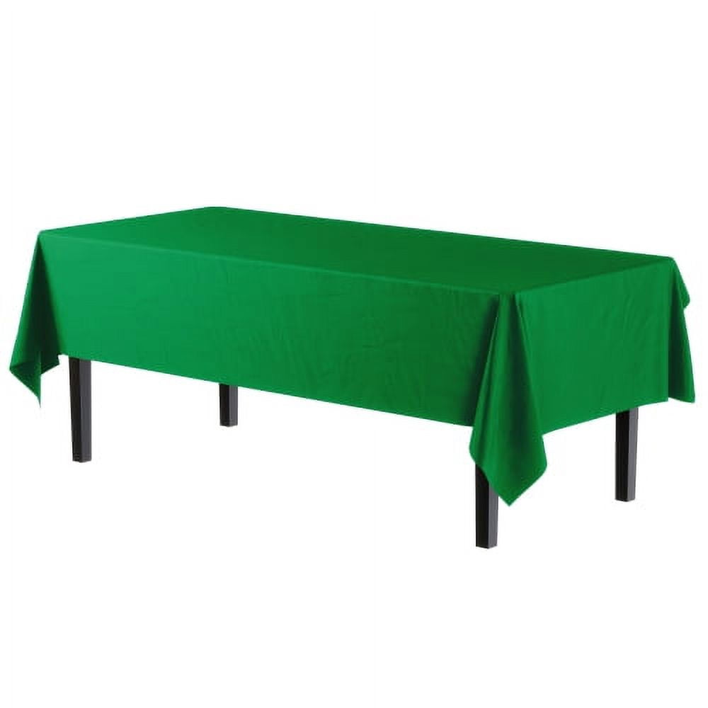 Exquisite 6-Pack Premium Plastic Tablecloth 54in. x 108in. Rectangle Plastic Table Cover
