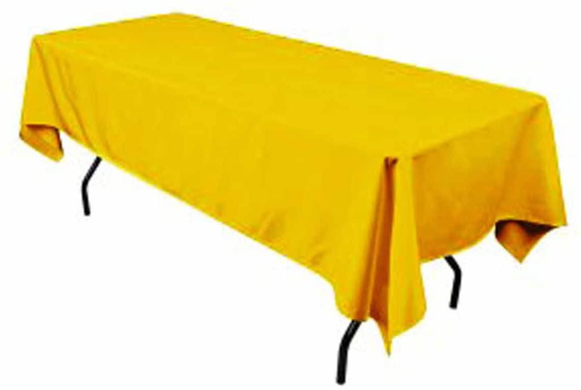 Classic Yellow Rectangular Tablecloth 60×144 Inch for Party & Catering