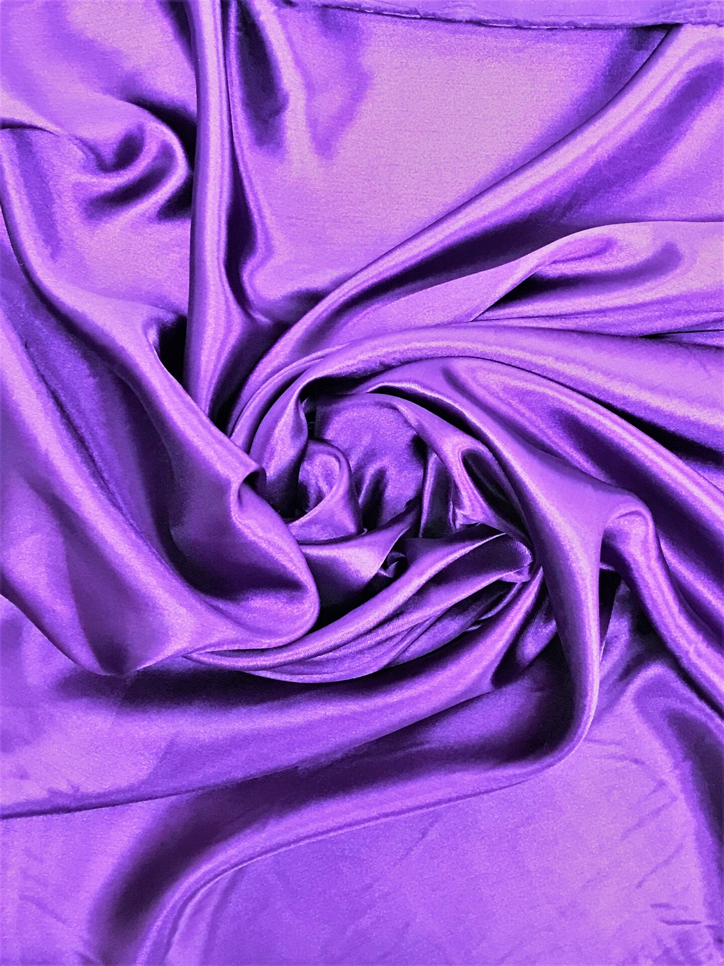1 Yard Elegant Purple Satin Fabric Polyester Lightweight Sheen 58&#x2033;-60&#x2033; Wide