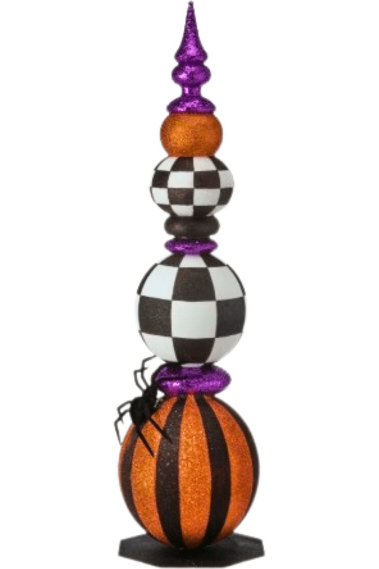 48&#x22; Glitter Halloween Ball Topiary
