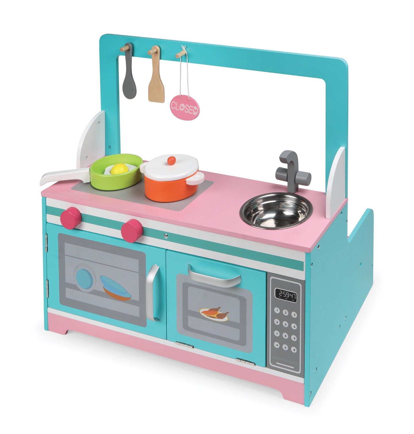 Badger Basket Retro Diner and Kitchen Doll Playset with Accessories