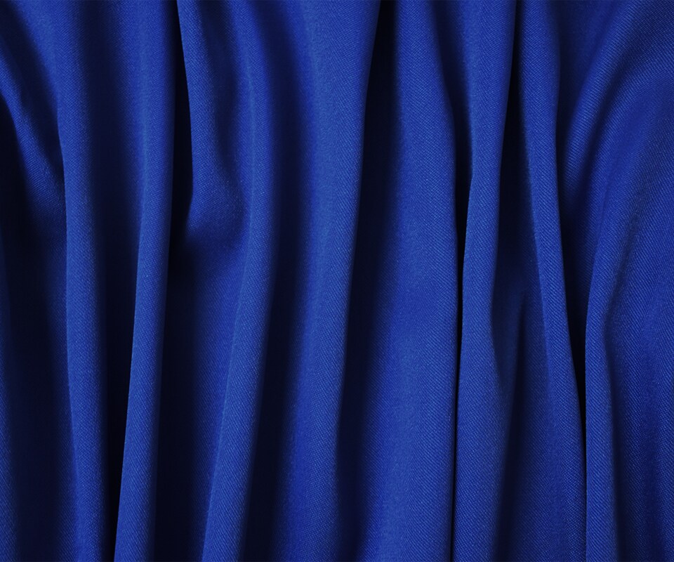 Blue Poly Spandex Stretch Solid Stretch Lamour Woven Fabric By the Yard