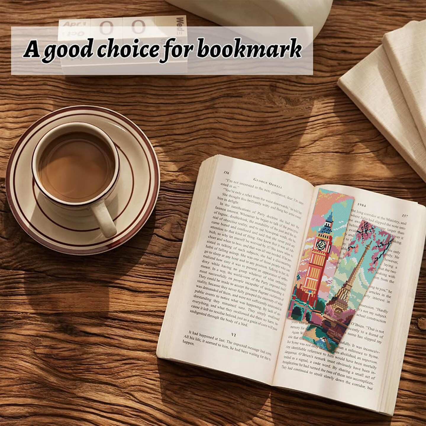 6 Pcs Cityscape Cross Stitch Bookmark Kit for Adult Beginners,Famous Buildings Cross Stitch Kits 14 CT DIY Crossstitch Kits Adult Stamped Bookmark Embroidery Bookmarks Kit