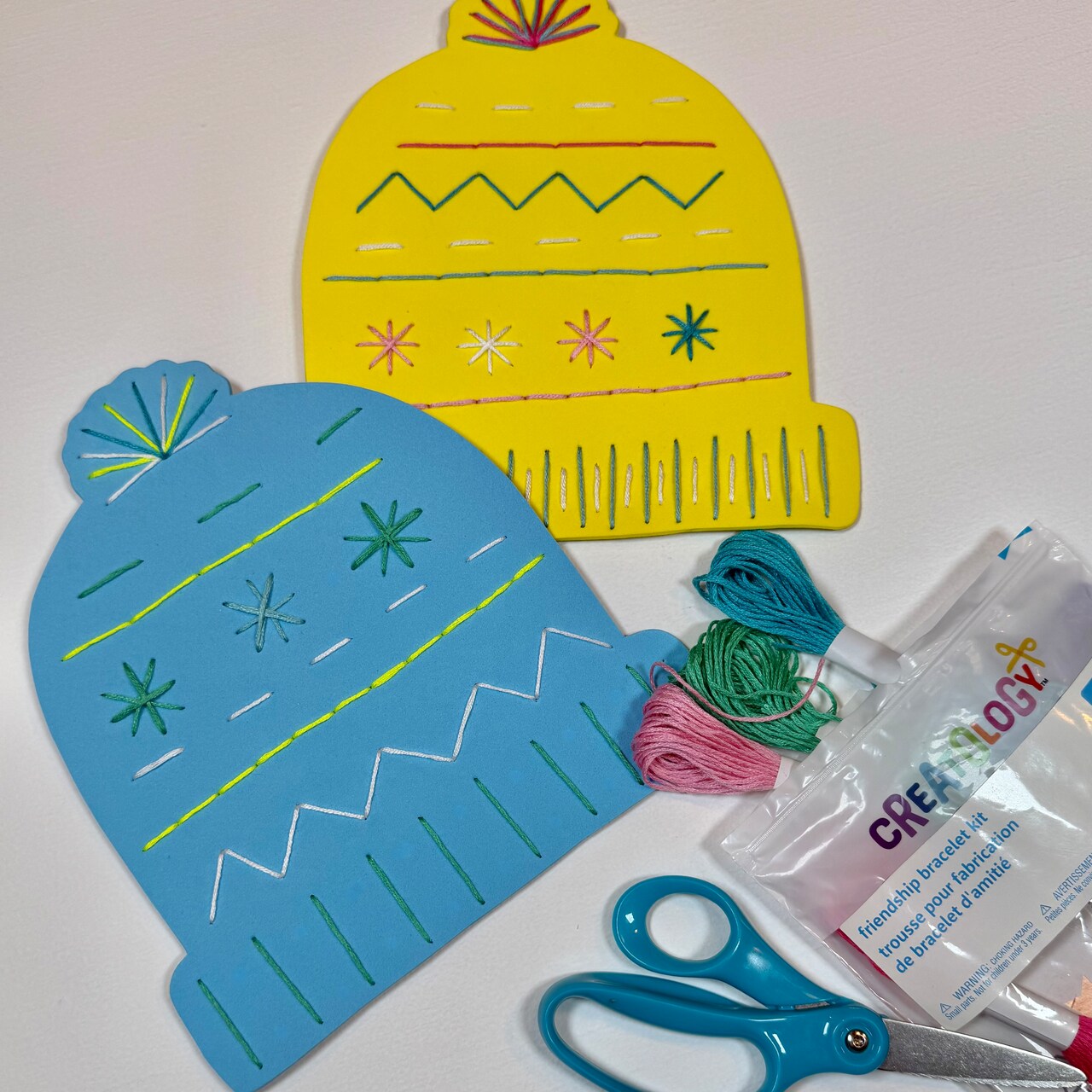 Kids Club: Embroidered Winter Beanies