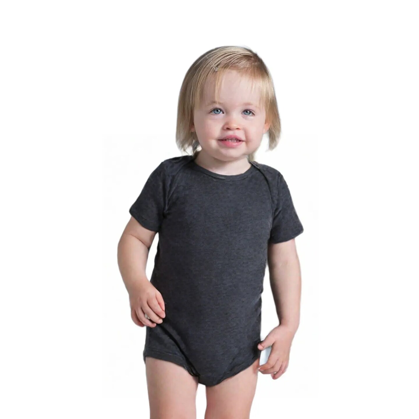 BELLA + CANVAS Infant Triblend Short Sleeve Bodysuit One Piece for Everyday Wear & Custom Print Infant Outfit