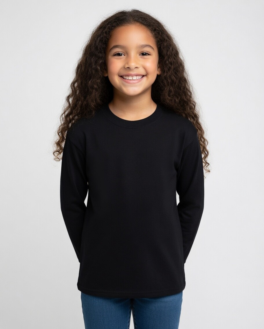 Gildan Youth Heavy Cotton Long Sleeve T-Shirt for School, Sports & Layering Cotton Everyday Tee