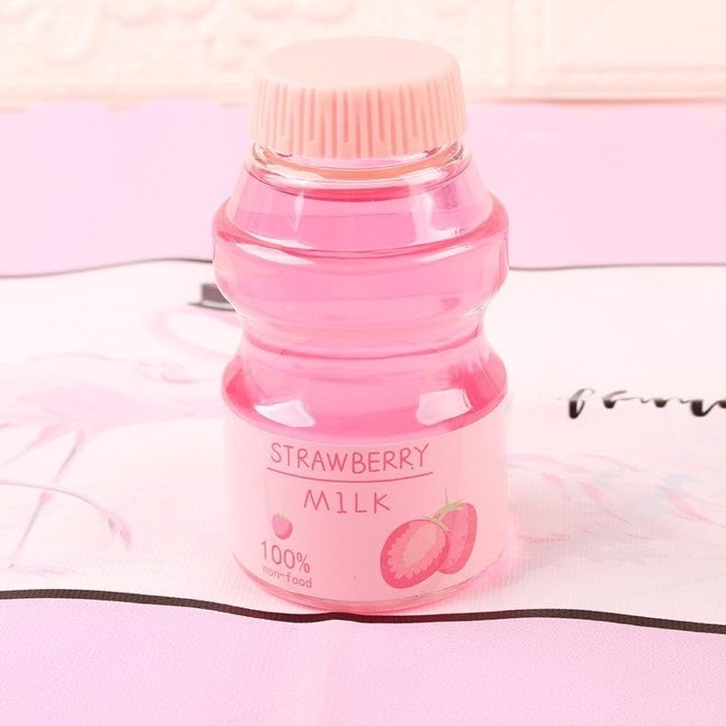 Clear Slime Strawberry Jelly Slime Fluffy Slime Stretchy Crunchy Slime Bubble Slime Soft Putty Stress Relief Toy Party Favors Slime Add Ins Super Light Favor Gift and Birthday (Pink)