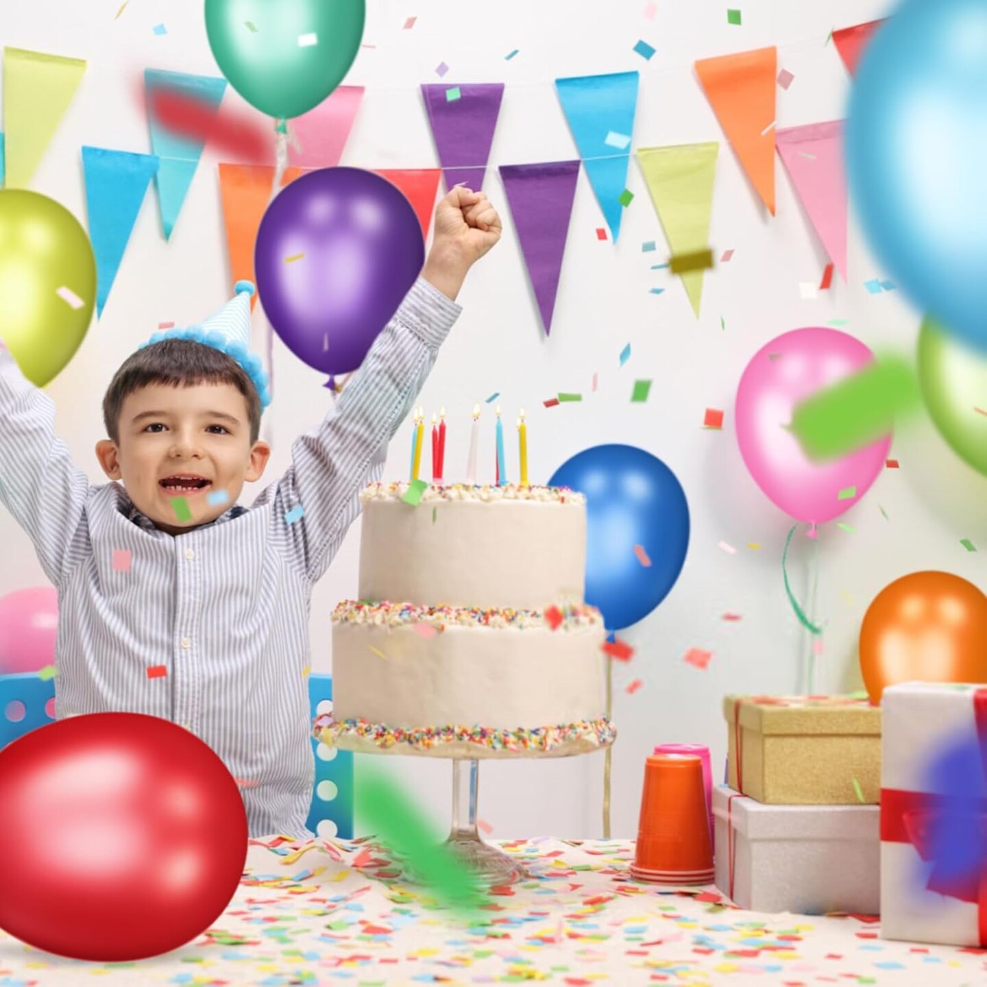 120Pcs Balloons Assorted Colors,12 Inch Latex Party Balloons for Birthday Party, Light Multi Color Balloons Rainbow Balloons for Wedding Baby Shower Supplies