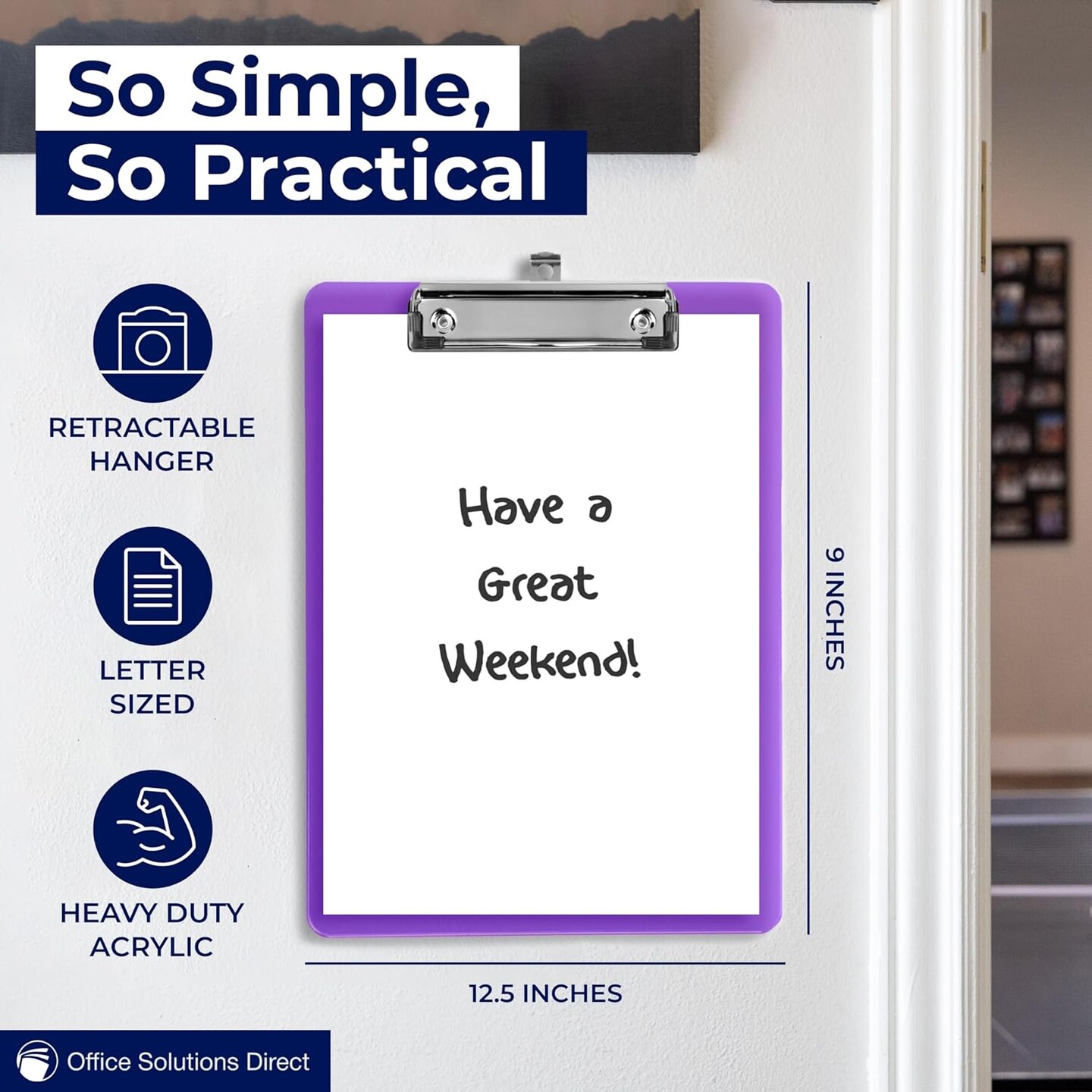 Plastic Clipboards with Low Profile Clip Set of 6-12.5 x 9 Inch Multi Color Plastic Clipboards Bulk - Clear Clipboards Bulk Classroom Holds 100 Sheets, Acrylic Clipboard Clear 6 Pack