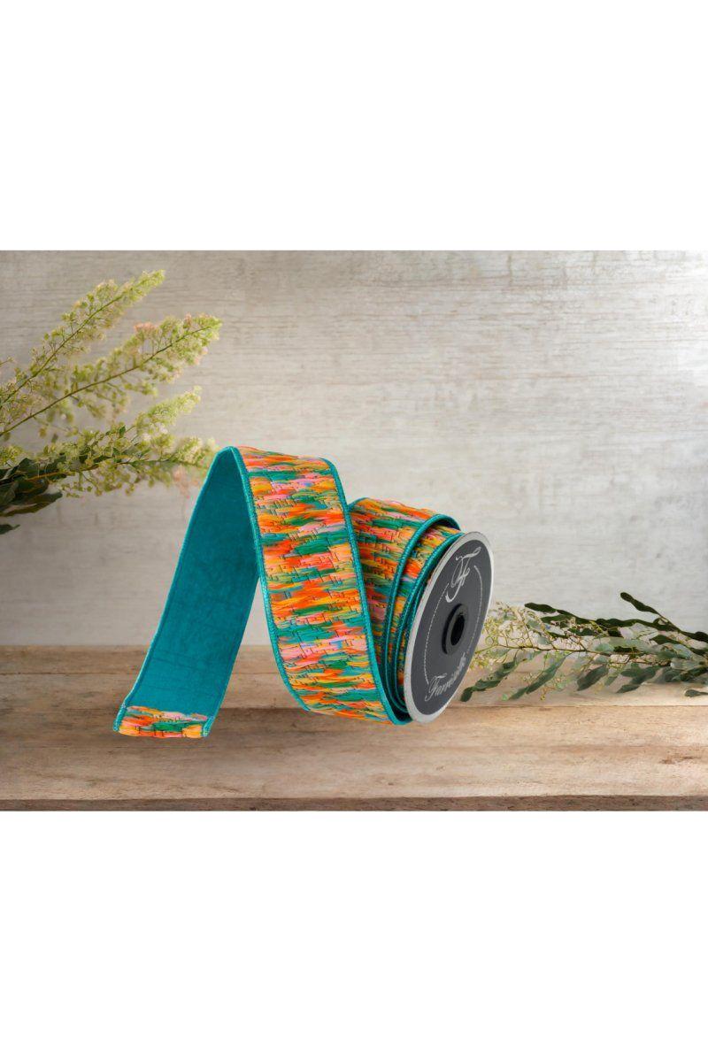 2&#x22; Groovy Loom Ribbon: Teal (5 Yards)