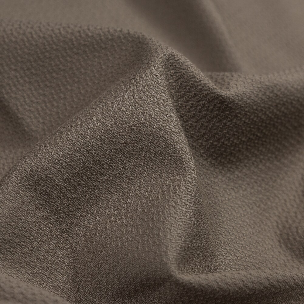 1 Yard Dark Beige Stretch Cotton Crepe Fabric Deadstock 54 Inch Width