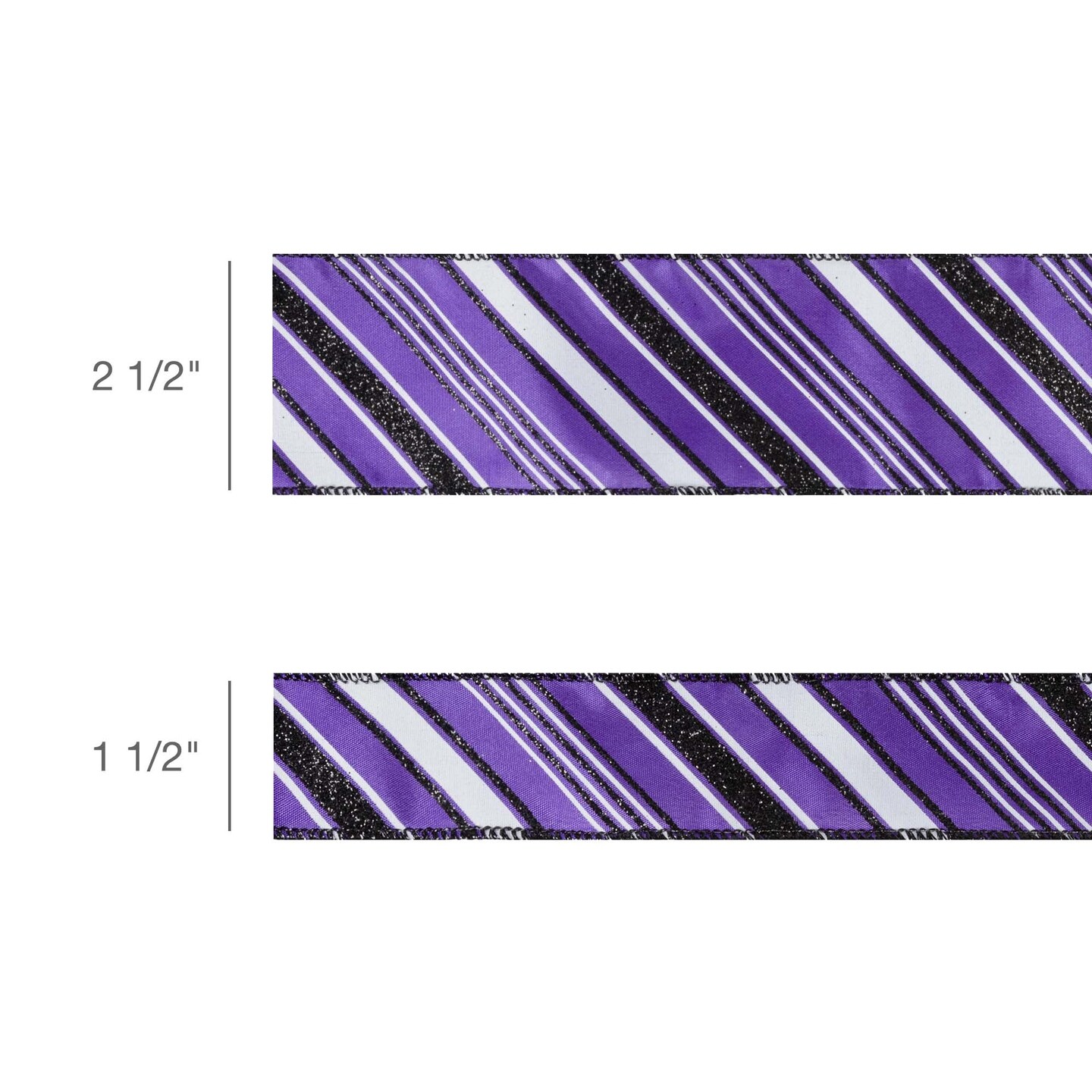 LaRibbons 1 1/2&#x22; - 2 1/2&#x22; Wired Ribbon | Candy Stripe | 10 Yard Roll