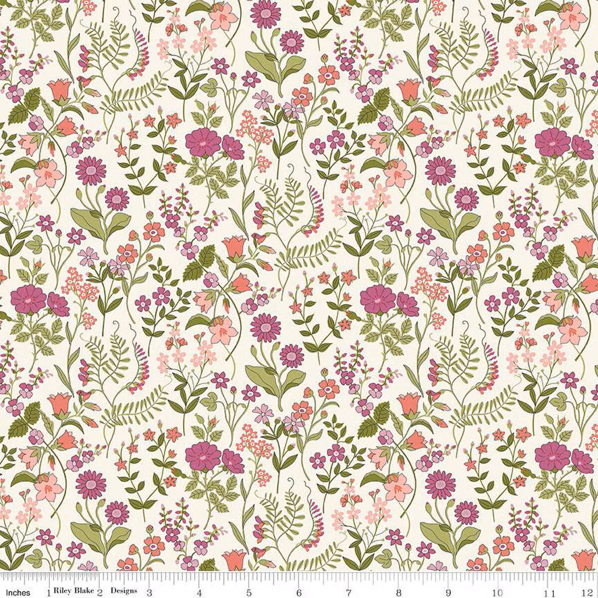 Fabric Liberty Lola Scatter A Botanist's Walk by the Quarter Yard 01667411A
