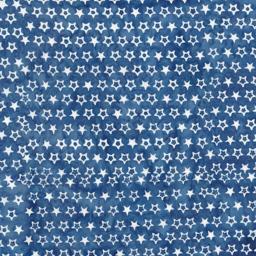 Fabric Lumin Blue Cornflower Stars Jubilee Island Batiks by the Quarter Yard 122452570