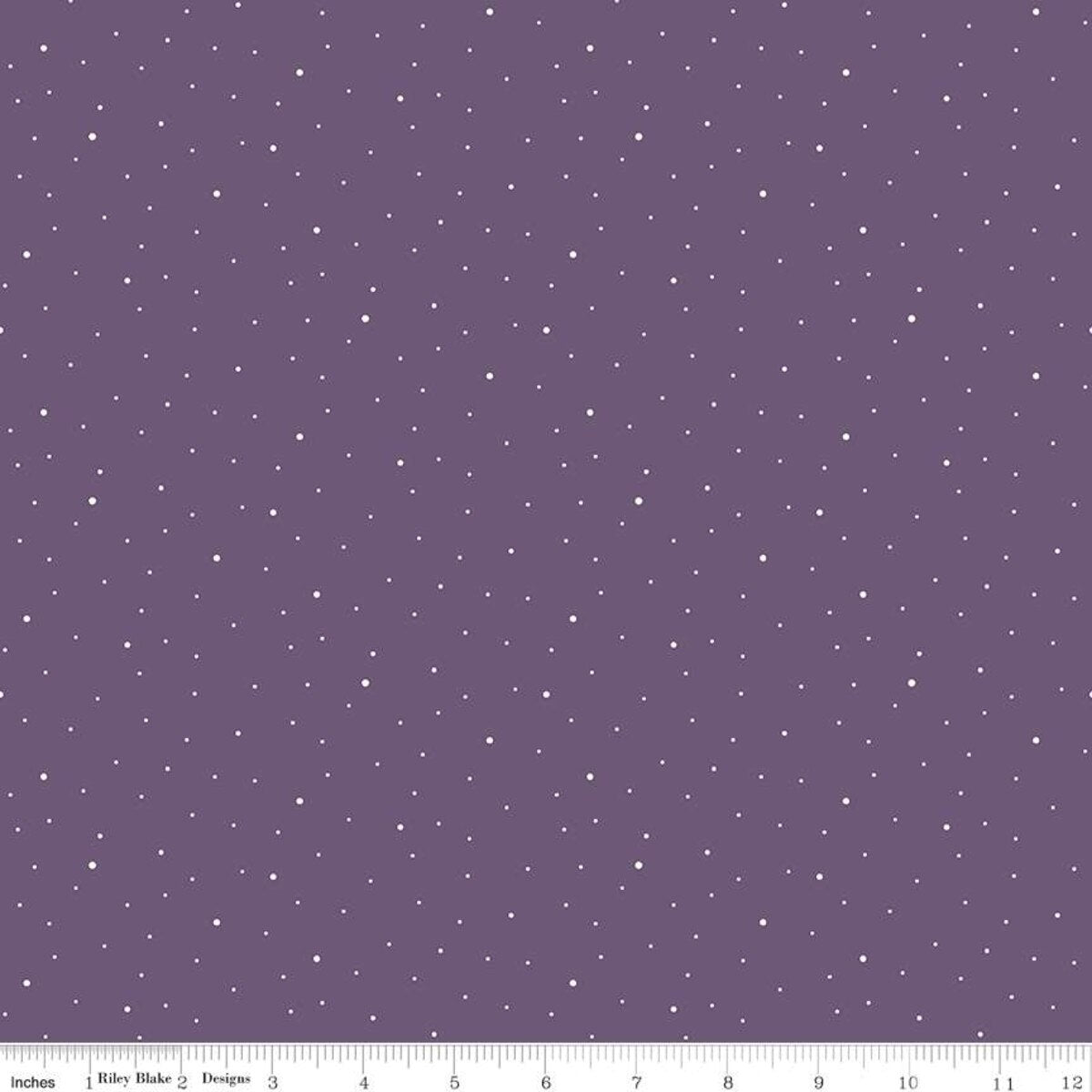 Fabric Riley Blake Basics Grape Dapple Dot by the Quarter Yard C640-GRAPE