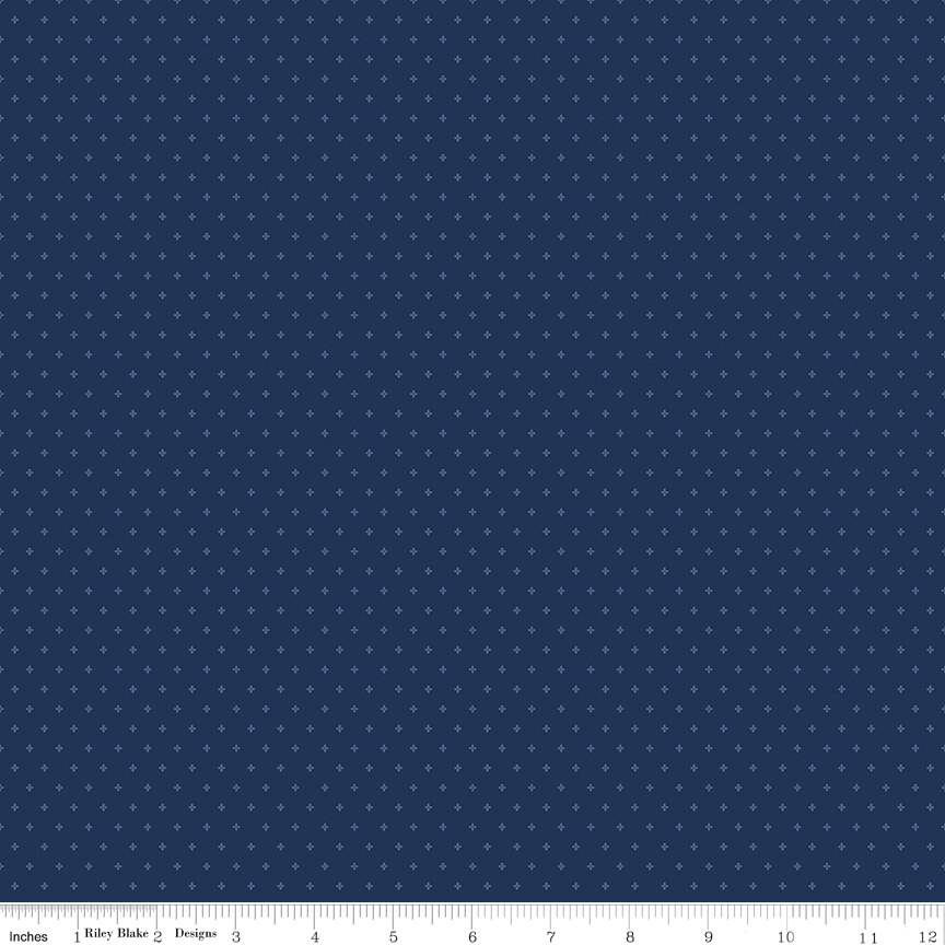 Fabric Riley Blake Navy Foils Essence by the Quarter Yard C16460-NAVY