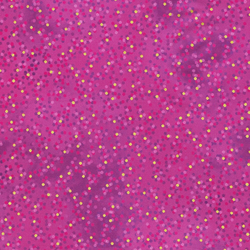 Fabric Robert Kaufman Dahlia Dots Mixed Metallics by the Quarter Yard 23069-472