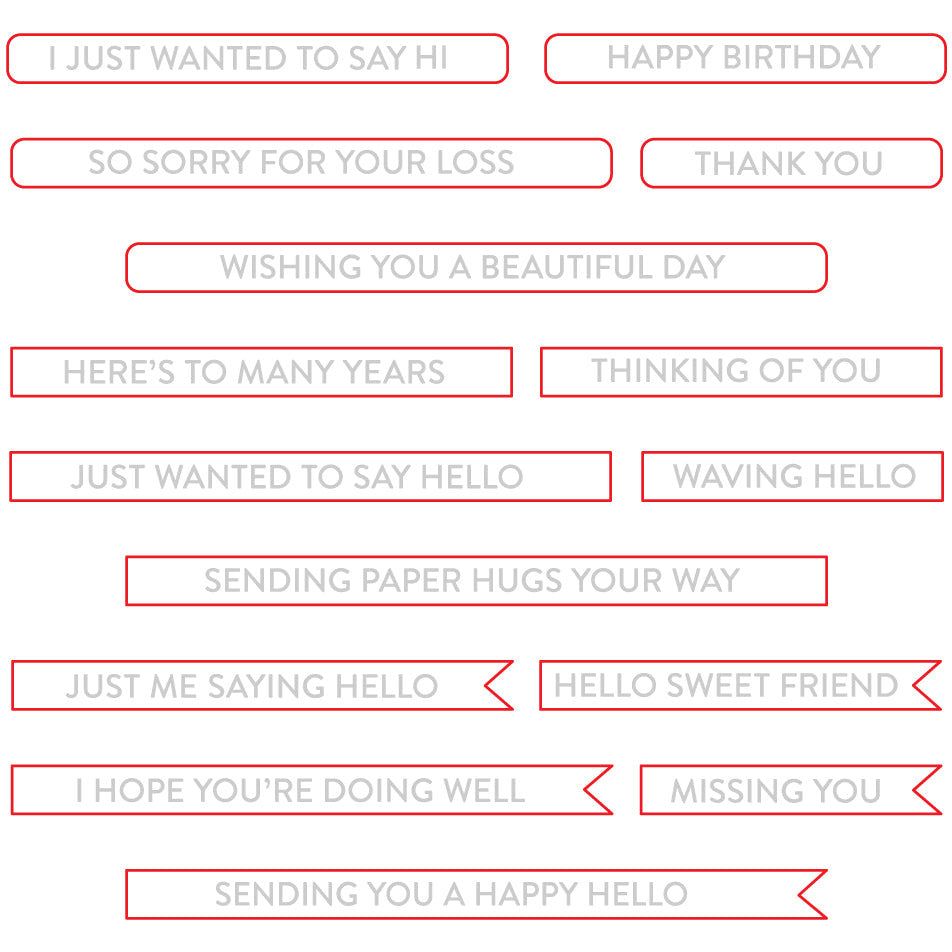 Mini Messages Banners - Honey Cuts - Coordinating Dies