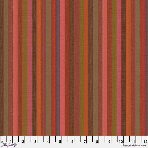 Fabric FreeSpirit Kaffe Fassett Tomato Narrow Stripe by the Quarter Yard WSGP002.TOMATO