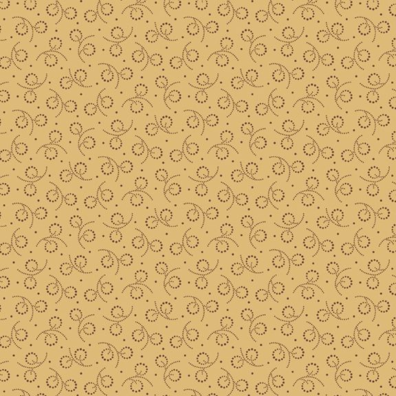 Fabric Marcus Gold Dotted Circles Arabella by the Quarter Yard R101518D-GOLD