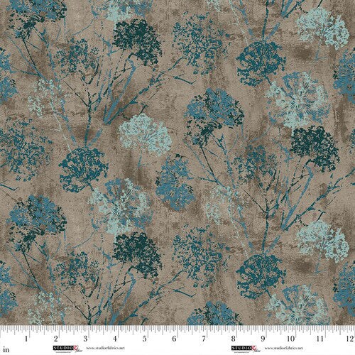 Fabric Studio E Bark Dandelion Stamp by the Quarter Yard 8271-99