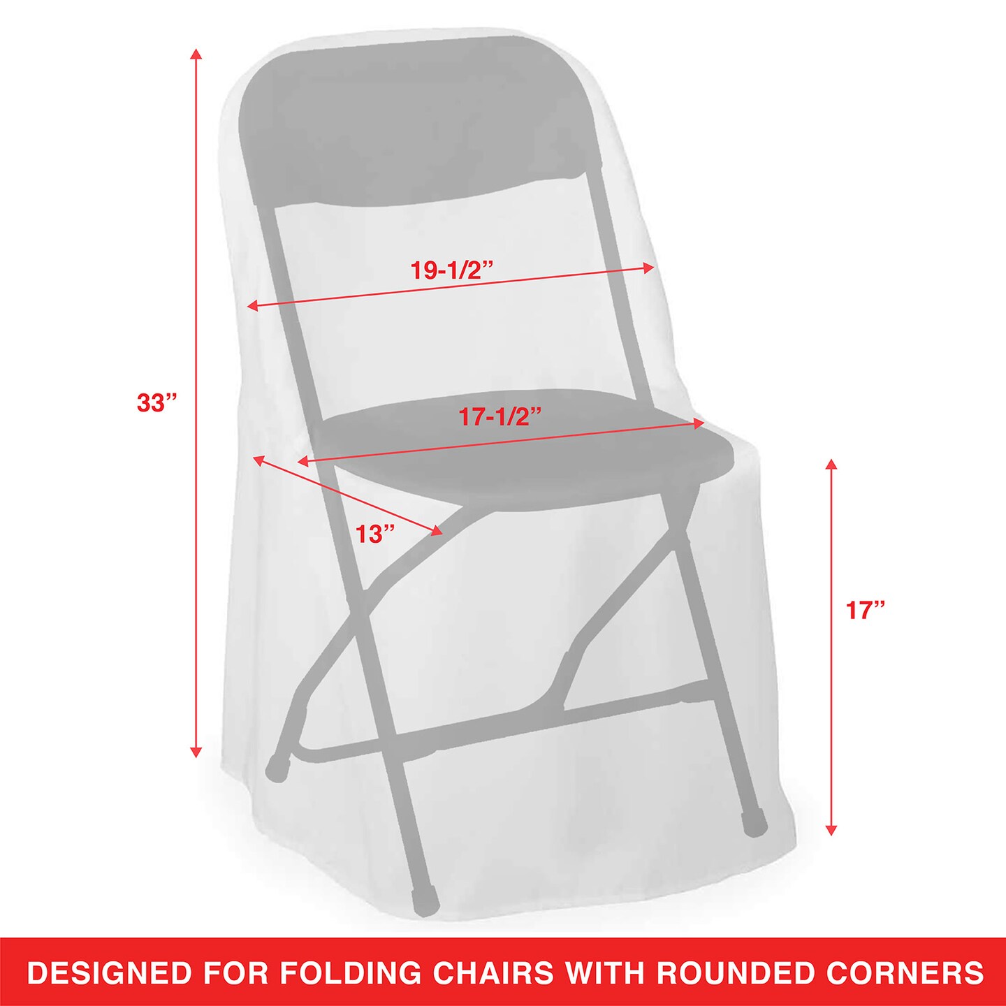 Lann's Linens 10 pcs Polyester Folding Chair Covers for Wedding, Party, and Banquet - Elegant Cloth Slipcovers