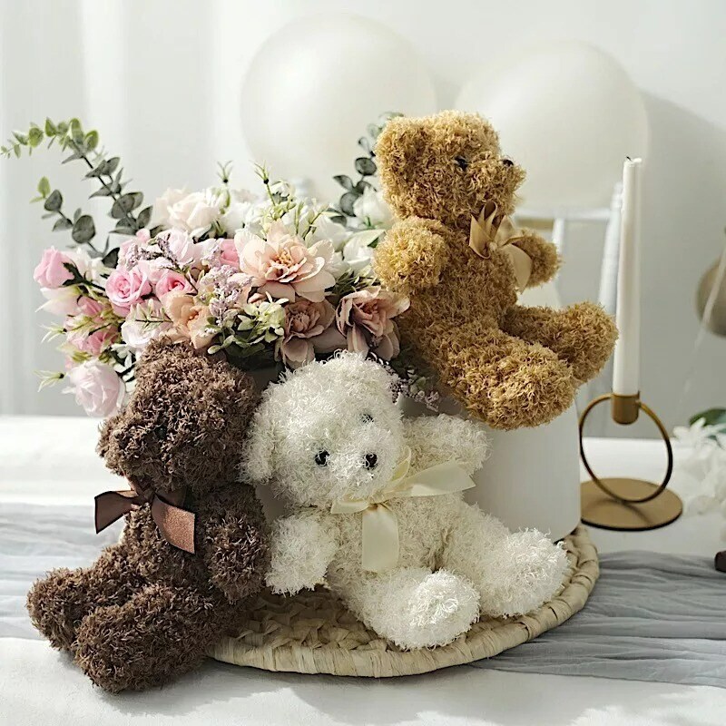 Assorted 3 Cute 7&#x22; Stuffed Teddy Bears Plush Toys Gifts Party Favors Events Home