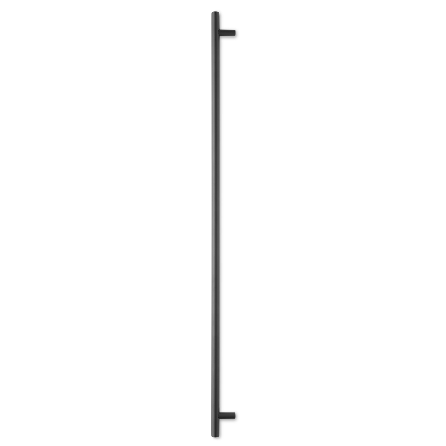 Cauldham Solid Stainless Steel Euro Cabinet Pull Matte Black (21-5/8&#x22; Hole Centers) - 2 Pack