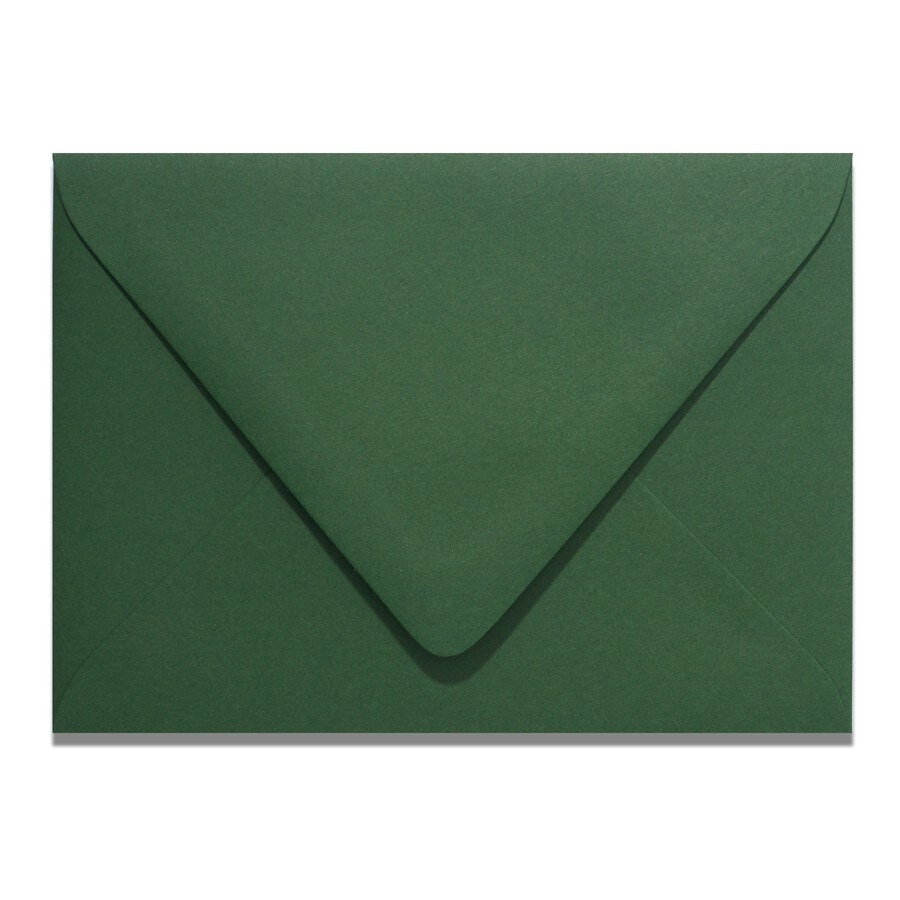 Colorplan FOREST GREEN - 91 Lb. / 135 gsm / 8 pts Matte Premium Cardstock Paper Text A2 Euro Flap Envelopes Bulk Pack of 250