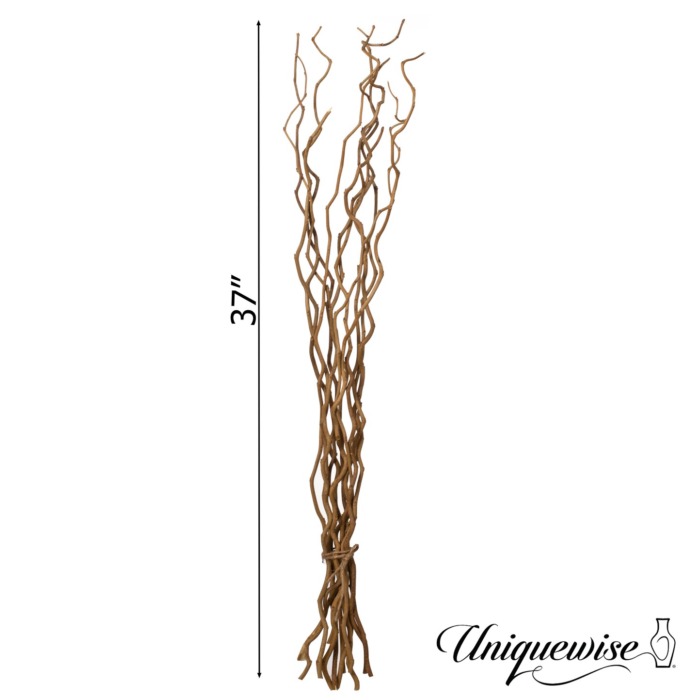 Uniquewise 12pc 37" Natural Dried Mulberry Twigs Ideal Sticks for DIY Crafts Decorative Stems Floral Arrangements Floor Vase Fillers Wedding Centerpiece Event Decorations and Home Décor Accent, Brown