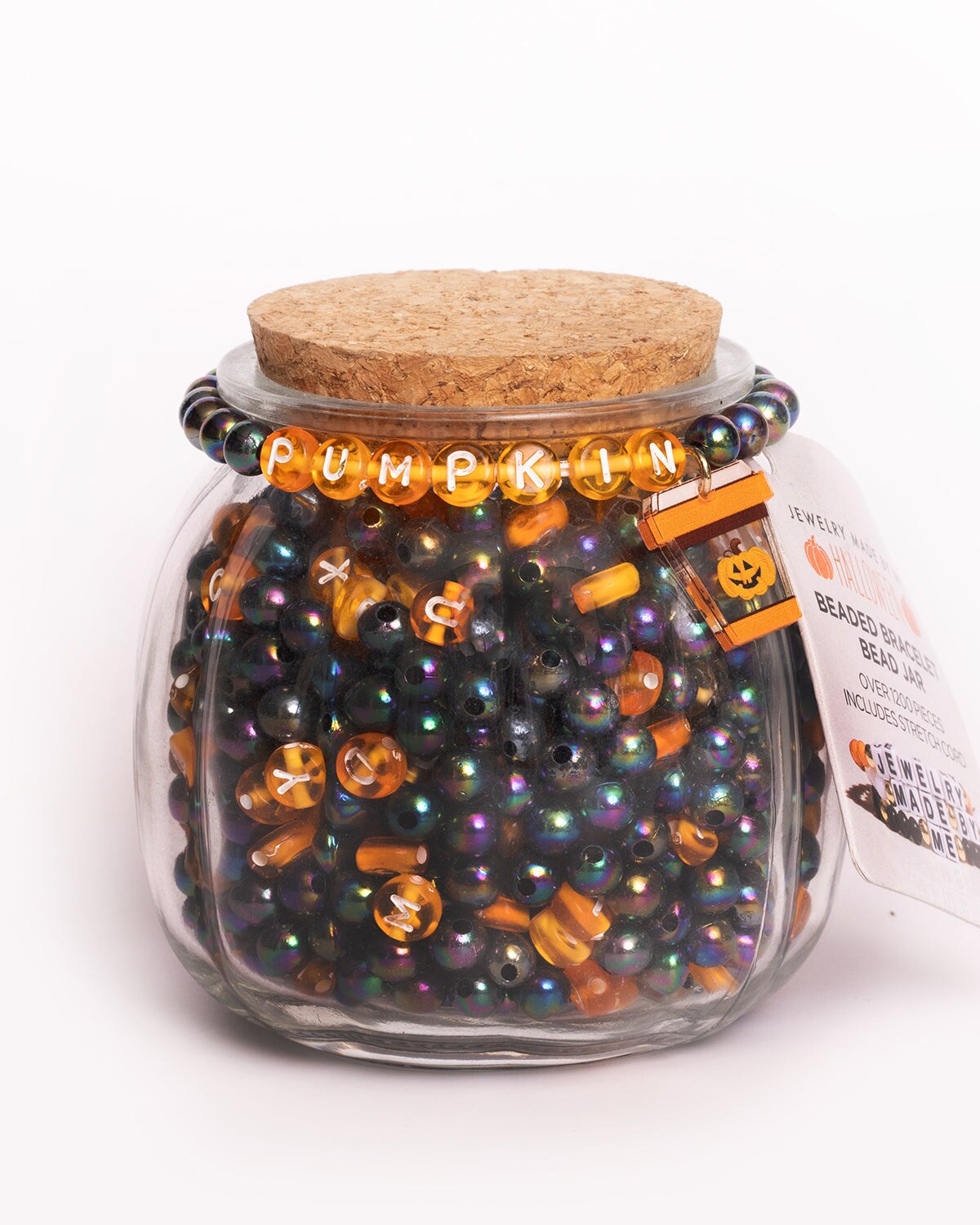 Pumpkin Halloween DIY Letter Bead Jar Kit