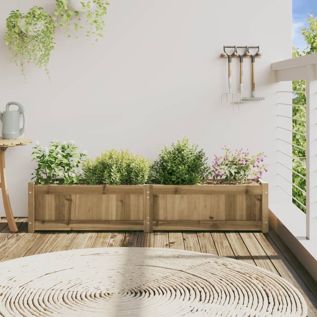 vidaXL Garden Planter 59.1"x12.2"x12.2" Impregnated Wood Pine