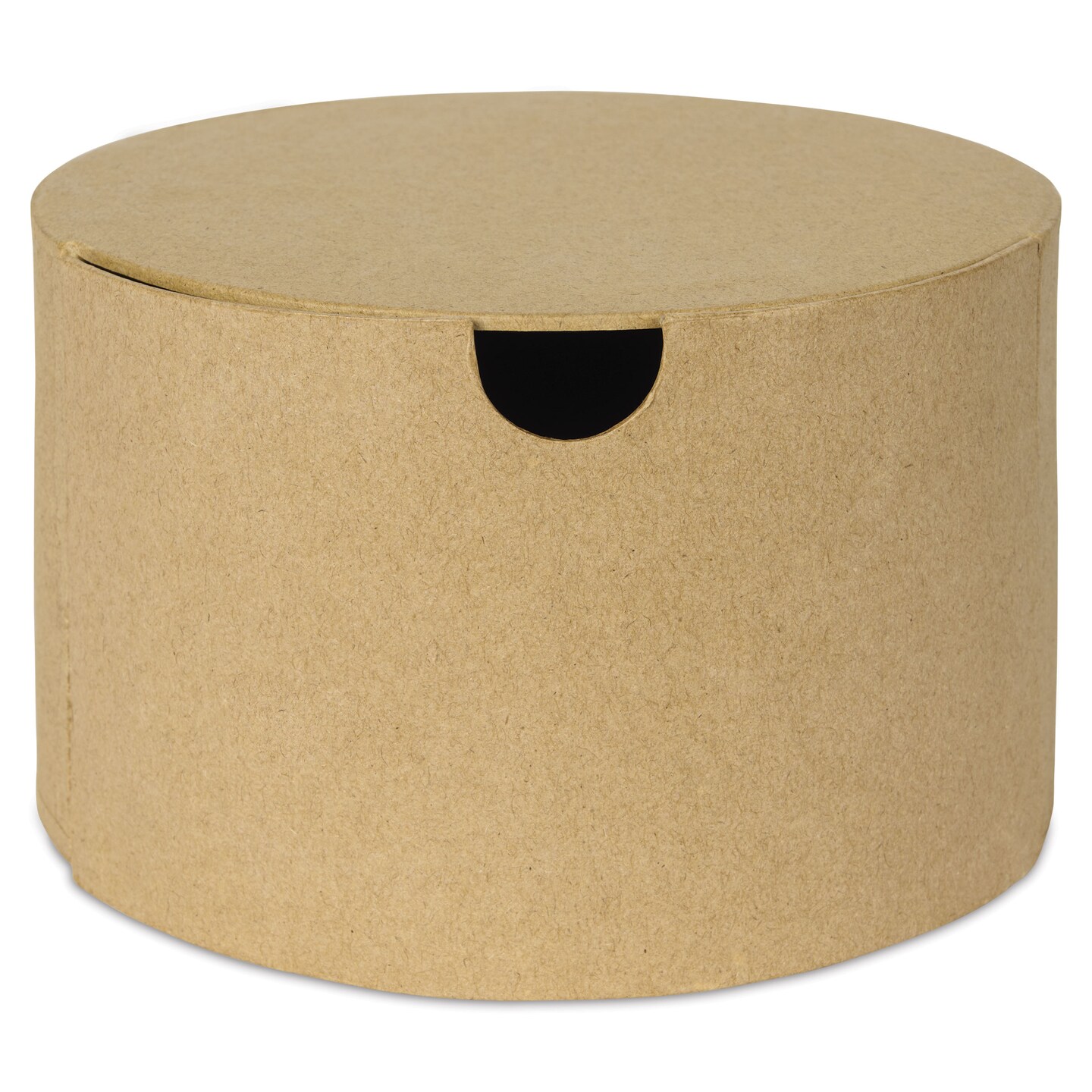 DecoPatch Paper Mache Box - Round Box w/ Drawer, 6.3&#x22; x 6.3&#x22; x 3.9&#x22;