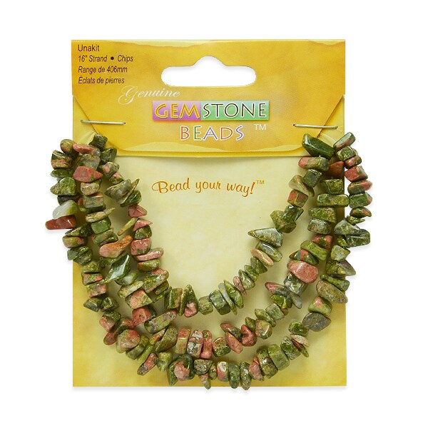 Unakite Chips 16 Inch Strand