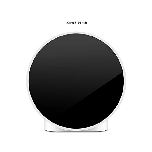 Small Digital Alarm Clock LED Desk Travel Electronic Clock Dual Alarm Snooze Dimmable Day Set 12/24H Week Display 4inch White (No Battery&Adapter) Stay on for 8 s When Powered by Battery