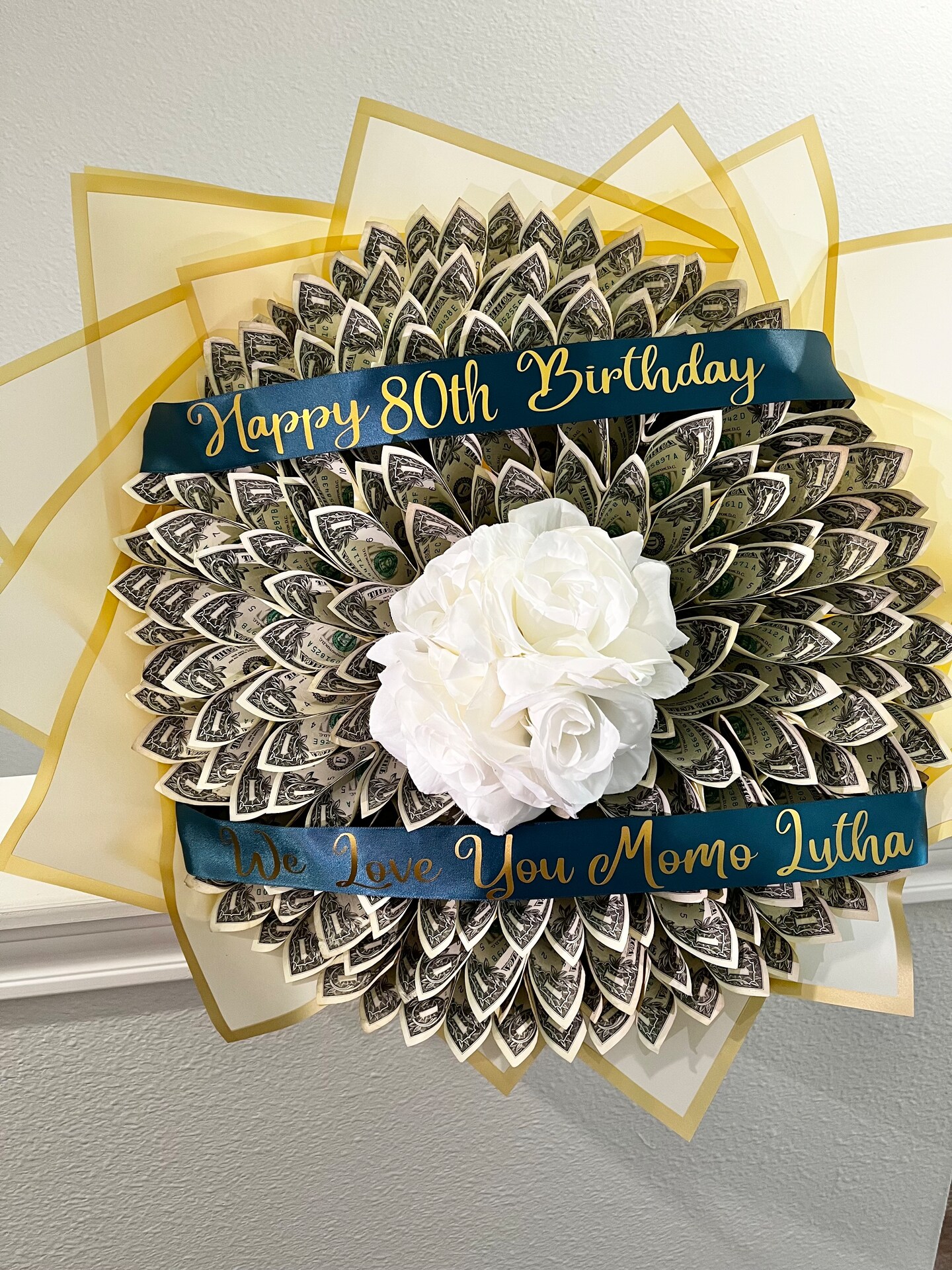 100 Dollar Money Bouquet for Birthdays, Holiday Presents, Graduation, Baby Shower, All Occasions